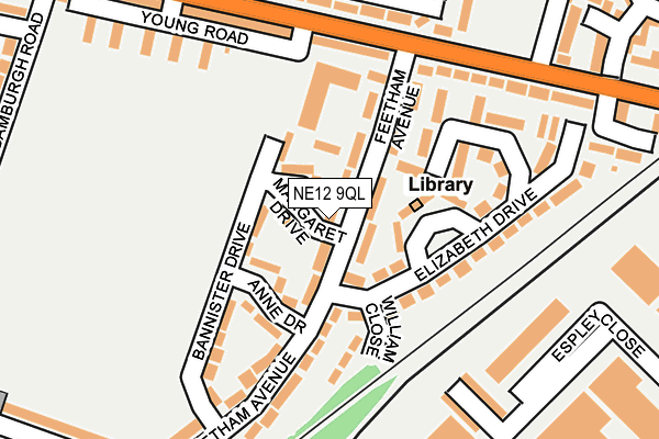 NE12 9QL map - OS OpenMap – Local (Ordnance Survey)
