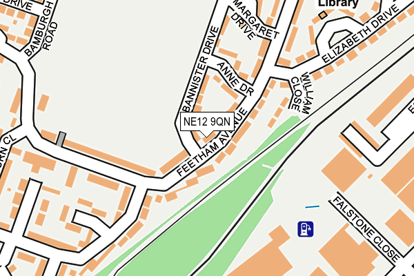 NE12 9QN map - OS OpenMap – Local (Ordnance Survey)