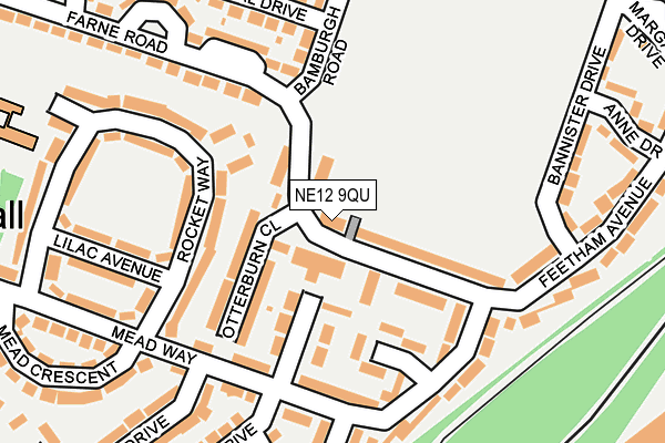 NE12 9QU map - OS OpenMap – Local (Ordnance Survey)