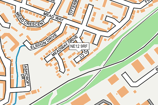 NE12 9RF map - OS OpenMap – Local (Ordnance Survey)