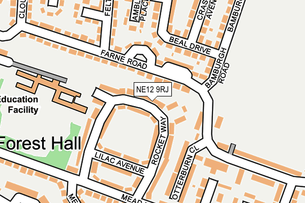 NE12 9RJ map - OS OpenMap – Local (Ordnance Survey)