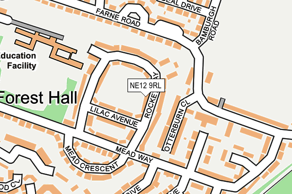 NE12 9RL map - OS OpenMap – Local (Ordnance Survey)