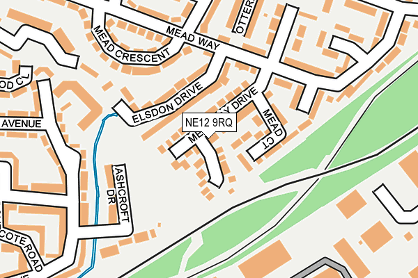 NE12 9RQ map - OS OpenMap – Local (Ordnance Survey)