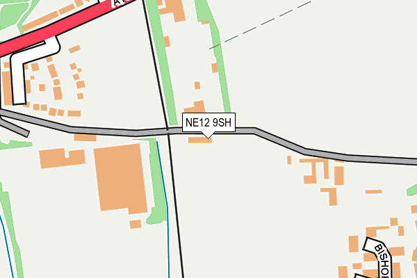 NE12 9SH map - OS OpenMap – Local (Ordnance Survey)