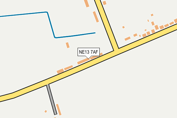 NE13 7AF map - OS OpenMap – Local (Ordnance Survey)