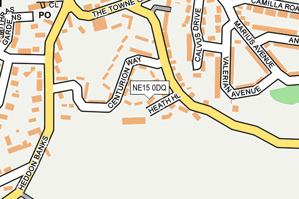 NE15 0DQ map - OS OpenMap – Local (Ordnance Survey)