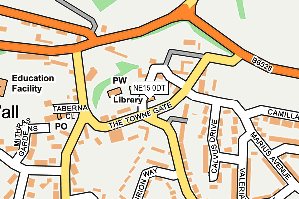 NE15 0DT map - OS OpenMap – Local (Ordnance Survey)