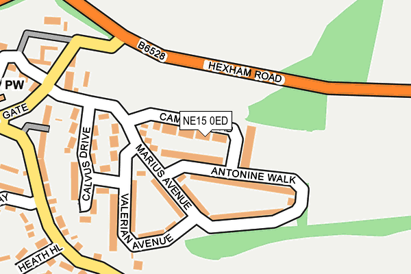 NE15 0ED map - OS OpenMap – Local (Ordnance Survey)
