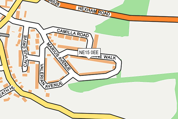 NE15 0EE map - OS OpenMap – Local (Ordnance Survey)