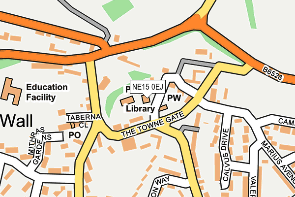 NE15 0EJ map - OS OpenMap – Local (Ordnance Survey)