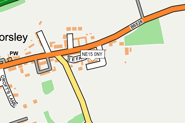 NE15 0NY map - OS OpenMap – Local (Ordnance Survey)