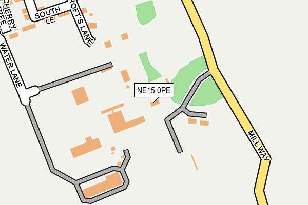 NE15 0PE map - OS OpenMap – Local (Ordnance Survey)