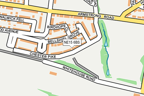NE15 6BS map - OS OpenMap – Local (Ordnance Survey)