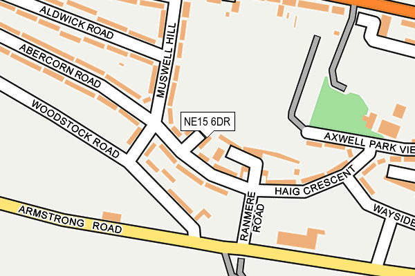 NE15 6DR map - OS OpenMap – Local (Ordnance Survey)