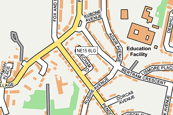 NE15 6LG map - OS OpenMap – Local (Ordnance Survey)