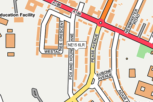 NE15 6LR map - OS OpenMap – Local (Ordnance Survey)