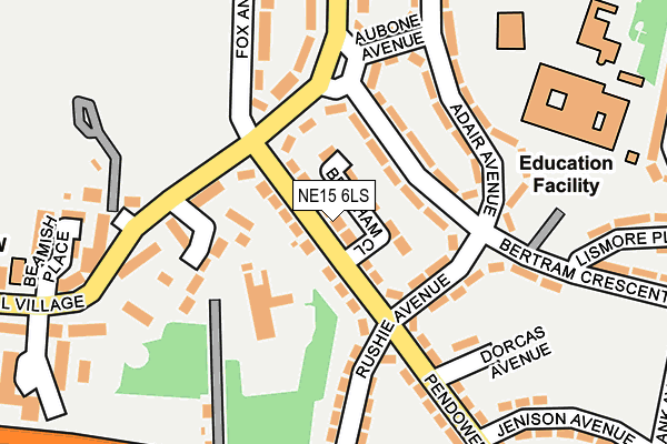 NE15 6LS map - OS OpenMap – Local (Ordnance Survey)