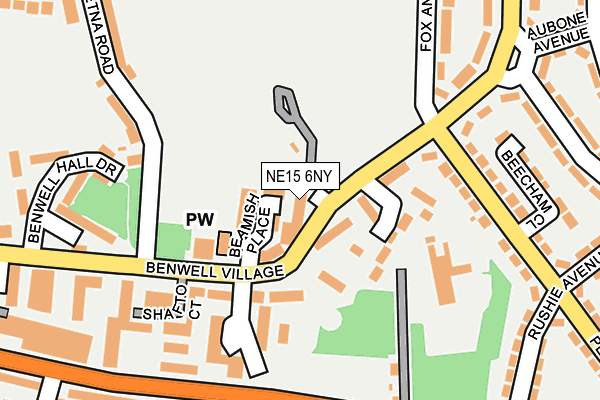 NE15 6NY map - OS OpenMap – Local (Ordnance Survey)
