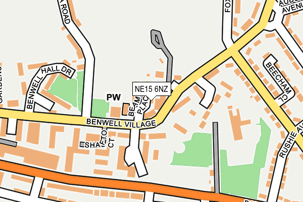 NE15 6NZ map - OS OpenMap – Local (Ordnance Survey)