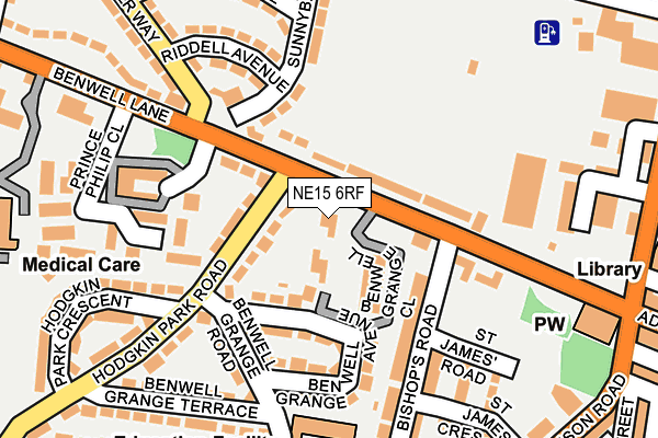 NE15 6RF map - OS OpenMap – Local (Ordnance Survey)