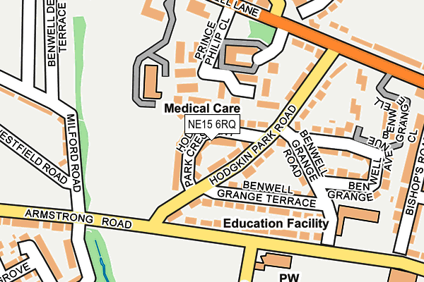 NE15 6RQ map - OS OpenMap – Local (Ordnance Survey)