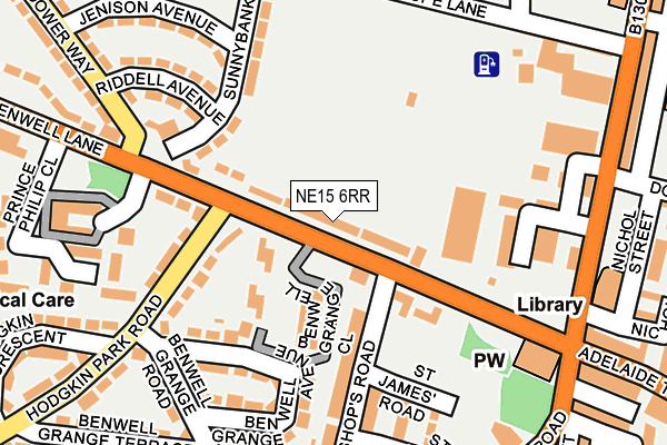 NE15 6RR map - OS OpenMap – Local (Ordnance Survey)