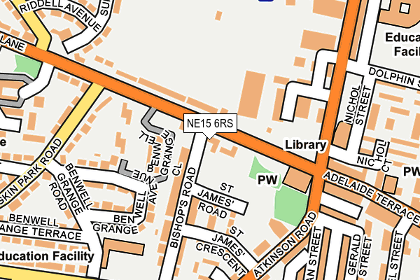 NE15 6RS map - OS OpenMap – Local (Ordnance Survey)