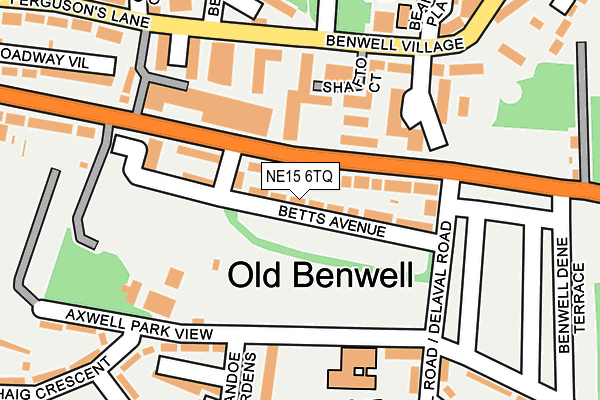 NE15 6TQ map - OS OpenMap – Local (Ordnance Survey)