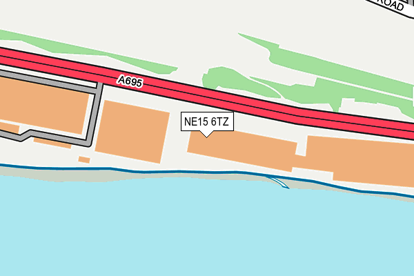 NE15 6TZ map - OS OpenMap – Local (Ordnance Survey)
