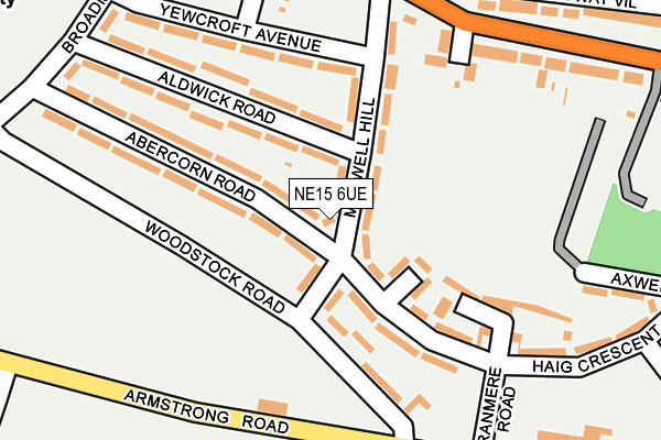 NE15 6UE map - OS OpenMap – Local (Ordnance Survey)