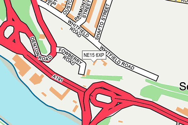 NE15 6XP map - OS OpenMap – Local (Ordnance Survey)