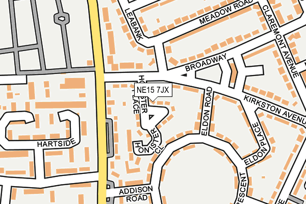 NE15 7JX map - OS OpenMap – Local (Ordnance Survey)