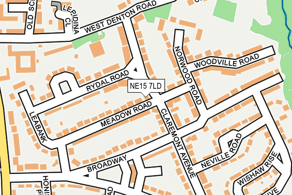 NE15 7LD map - OS OpenMap – Local (Ordnance Survey)