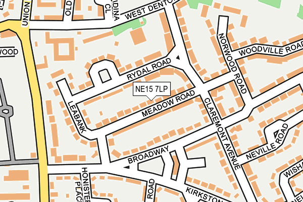 NE15 7LP map - OS OpenMap – Local (Ordnance Survey)