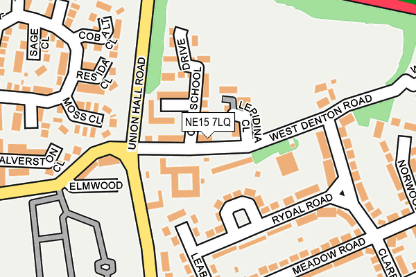NE15 7LQ map - OS OpenMap – Local (Ordnance Survey)