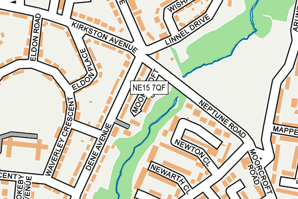 NE15 7QF map - OS OpenMap – Local (Ordnance Survey)