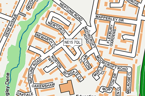 NE15 7QL map - OS OpenMap – Local (Ordnance Survey)