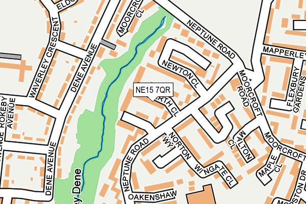 NE15 7QR map - OS OpenMap – Local (Ordnance Survey)