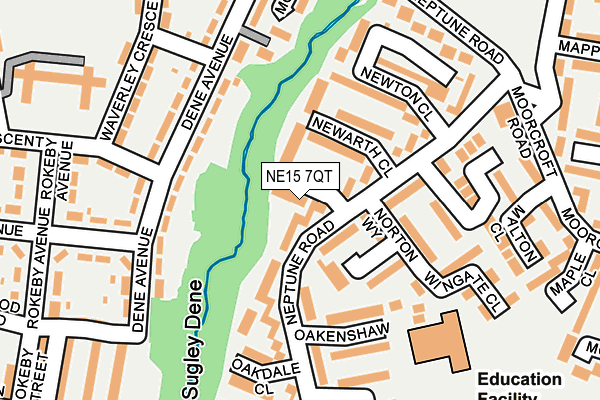 NE15 7QT map - OS OpenMap – Local (Ordnance Survey)