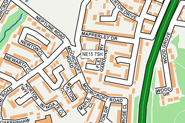 NE15 7SH map - OS OpenMap – Local (Ordnance Survey)