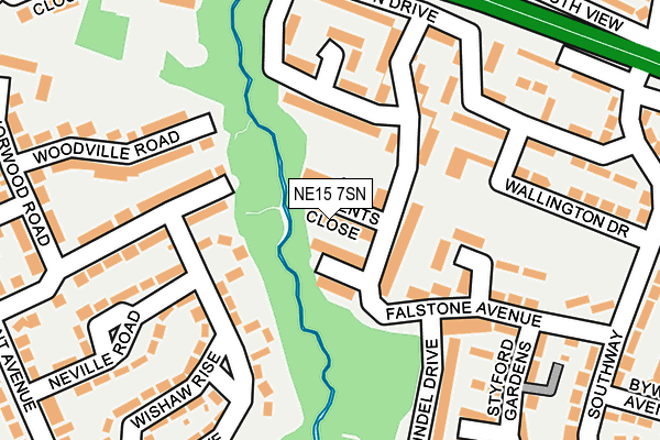 NE15 7SN map - OS OpenMap – Local (Ordnance Survey)