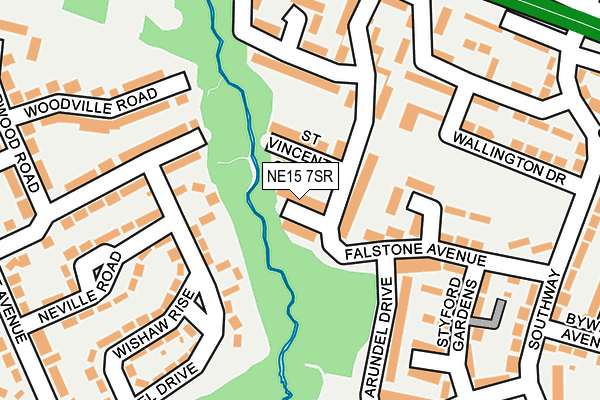 NE15 7SR map - OS OpenMap – Local (Ordnance Survey)