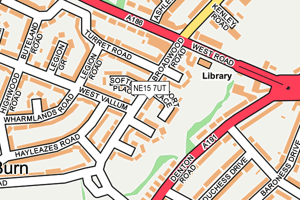 NE15 7UT map - OS OpenMap – Local (Ordnance Survey)