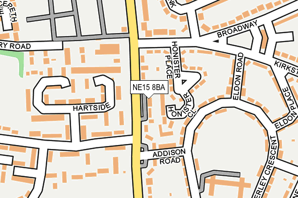 NE15 8BA map - OS OpenMap – Local (Ordnance Survey)