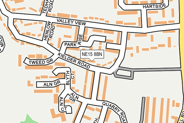 NE15 8BN map - OS OpenMap – Local (Ordnance Survey)