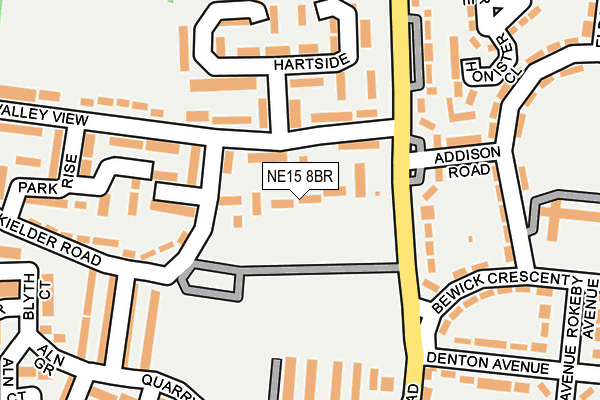 NE15 8BR map - OS OpenMap – Local (Ordnance Survey)