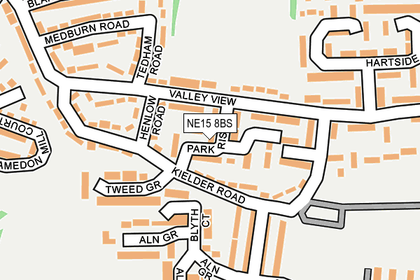 NE15 8BS map - OS OpenMap – Local (Ordnance Survey)