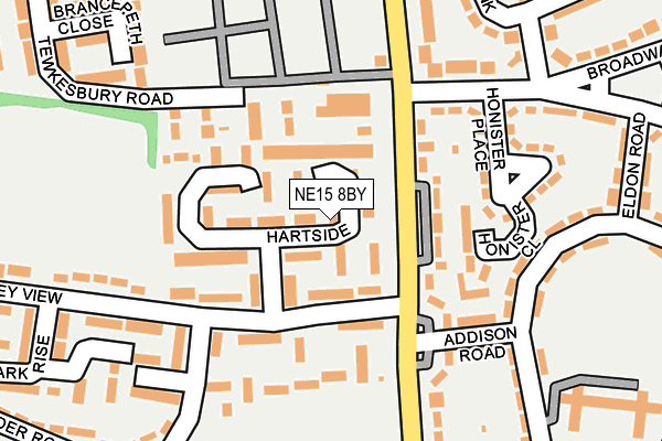 NE15 8BY map - OS OpenMap – Local (Ordnance Survey)