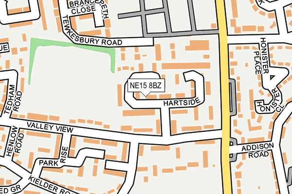 NE15 8BZ map - OS OpenMap – Local (Ordnance Survey)