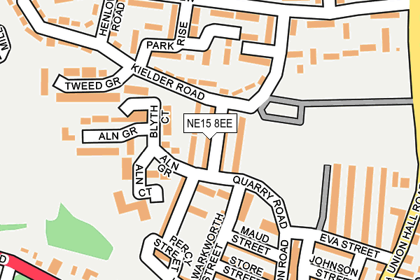 NE15 8EE map - OS OpenMap – Local (Ordnance Survey)
